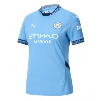 Camisa de Futebol Manchester City Matheus Nunes #27 Equipamento Principal Mulheres 2024-25 Manga Curta